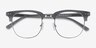 Borderline Gray Acetate-metalEyeglass Frames from EyeBuyDirect, Closed View