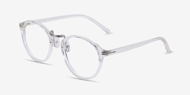 Chillax Clear MetalEyeglass Frames from EyeBuyDirect, Angle View