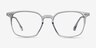 Ghostwriter Clear Blue Plastic-metalMontures de lunettes de vue d'EyeBuyDirect, Vue de Face