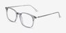 Ghostwriter Clear Blue Plastic-metalMontures de lunettes de vue d'EyeBuyDirect, Vue d'Angle