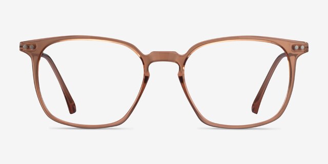 Ghostwriter Clear Orange Plastic-metalEyeglass Frames from EyeBuyDirect, Front View