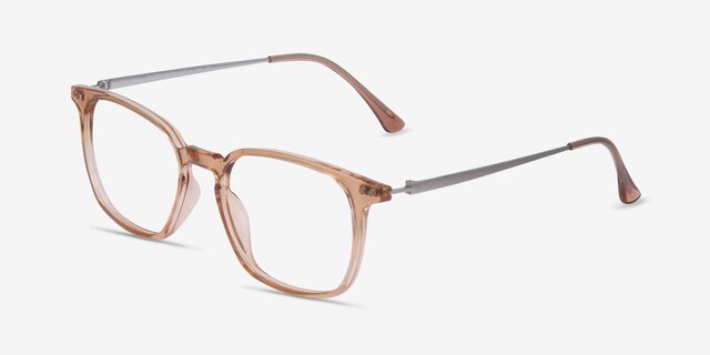 Ghostwriter Clear Orange Plastic-metalEyeglass Frames from EyeBuyDirect, Angle View