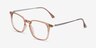 Ghostwriter Clear Orange Plastic-metalEyeglass Frames from EyeBuyDirect, Angle View
