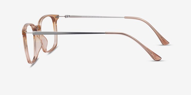Ghostwriter Clear Orange Plastic-metalEyeglass Frames from EyeBuyDirect, Side View