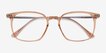 Ghostwriter Clear Orange Plastic, MetalEyeglass Frames from EyeBuyDirect, Closed View