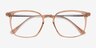 Ghostwriter Clear Orange Plastic-metalEyeglass Frames from EyeBuyDirect, Closed View