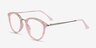 Lightworks Pink Plastic-metalEyeglass Frames from EyeBuyDirect, Angle View