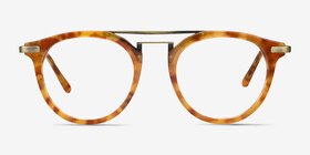Alba Light Tortoise Acetate-metal Eyeglass Frames from EyeBuyDirect, Front View