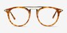 Alba Light Tortoise Acetate-metalEyeglass Frames from EyeBuyDirect, Front View