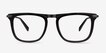 Kompa Black Acetate, MetalEyeglass Frames from EyeBuyDirect, Front View