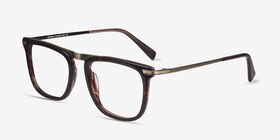 Kompa Écailles Acetate-metal Montures de lunettes de vue d'EyeBuyDirect, Vue d'Angle