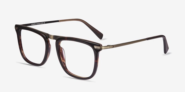Kompa Tortoise Acetate-metalEyeglass Frames from EyeBuyDirect, Angle View