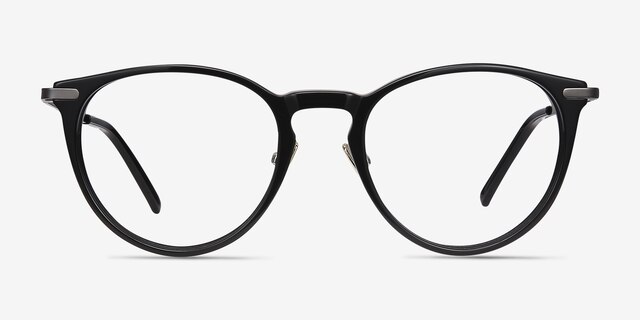 Iris Noir AcétateMontures de lunettes de vue d'EyeBuyDirect, Vue de Face