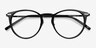 Iris Noir AcétateMontures de lunettes de vue d'EyeBuyDirect, Vue Rapprochée