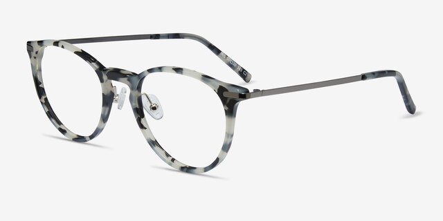 Iris Ivory Tortoise Acetate-metalEyeglass Frames from EyeBuyDirect, Angle View