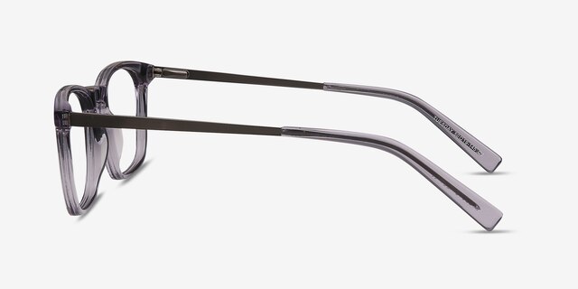Tuesday Gray Acetate-metalEyeglass Frames from EyeBuyDirect, Side View