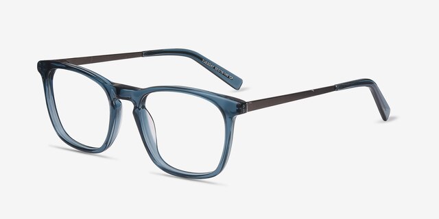 Tuesday Green Acetate-metalEyeglass Frames from EyeBuyDirect, Angle View