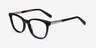 Kat Black Acetate-metalEyeglass Frames from EyeBuyDirect, Angle View