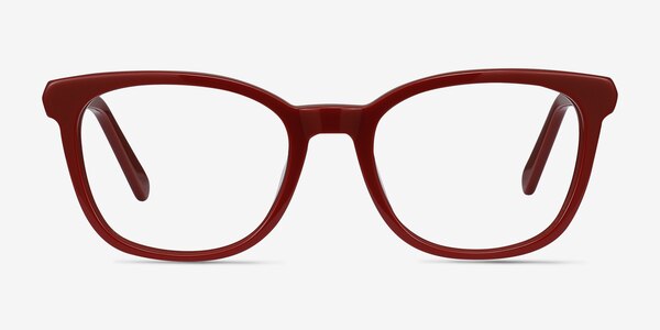 Kat Burgundy Acetate-metal Montures de lunettes de vue