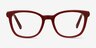 Kat Burgundy Acetate-metalEyeglass Frames from EyeBuyDirect, Front View