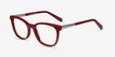 Kat Burgundy Acetate, MetalEyeglass Frames from EyeBuyDirect, Angle View