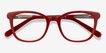 Kat Burgundy Acetate, MetalEyeglass Frames from EyeBuyDirect, Closed View