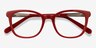 Kat Burgundy Acetate-metalEyeglass Frames from EyeBuyDirect, Closed View