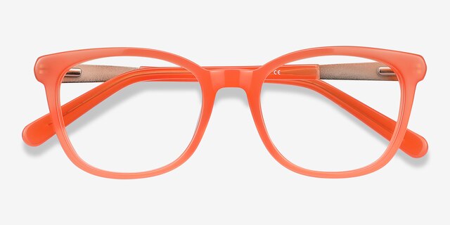 Kat Orange Acetate-metalEyeglass Frames from EyeBuyDirect, Closed View
