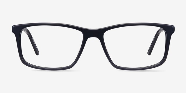 Marvel Bleu Acetate-metalMontures de lunettes de vue d'EyeBuyDirect, Vue de Face