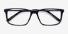 Marvel Bleu Acetate-metalMontures de lunettes de vue d'EyeBuyDirect, Vue Rapprochée