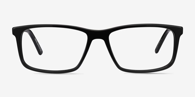 Marvel Black Acetate-metalEyeglass Frames from EyeBuyDirect, Front View