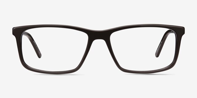Marvel Brown Acetate-metalEyeglass Frames from EyeBuyDirect, Front View
