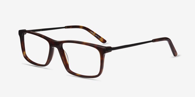Marvel Tortoise Acetate-metalEyeglass Frames from EyeBuyDirect, Angle View