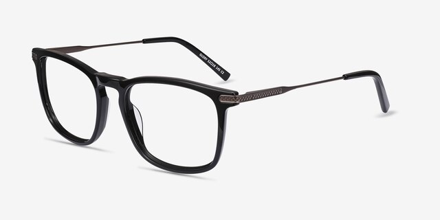 Glory Black AcetateEyeglass Frames from EyeBuyDirect, Angle View