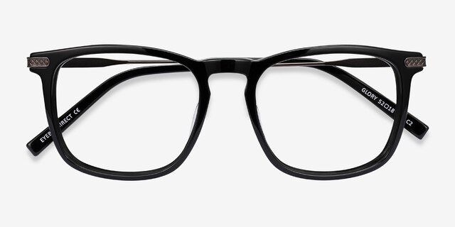Glory Black AcetateEyeglass Frames from EyeBuyDirect, Closed View