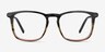 Glory Gray Striped Acetate-metalEyeglass Frames from EyeBuyDirect, Front View
