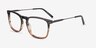 Glory Gray Striped Acetate-metalEyeglass Frames from EyeBuyDirect, Angle View