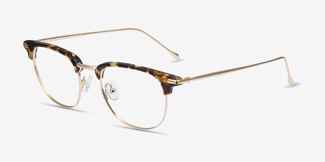 Relive Tortoise Golden Acetate-metalEyeglass Frames from EyeBuyDirect, Angle View