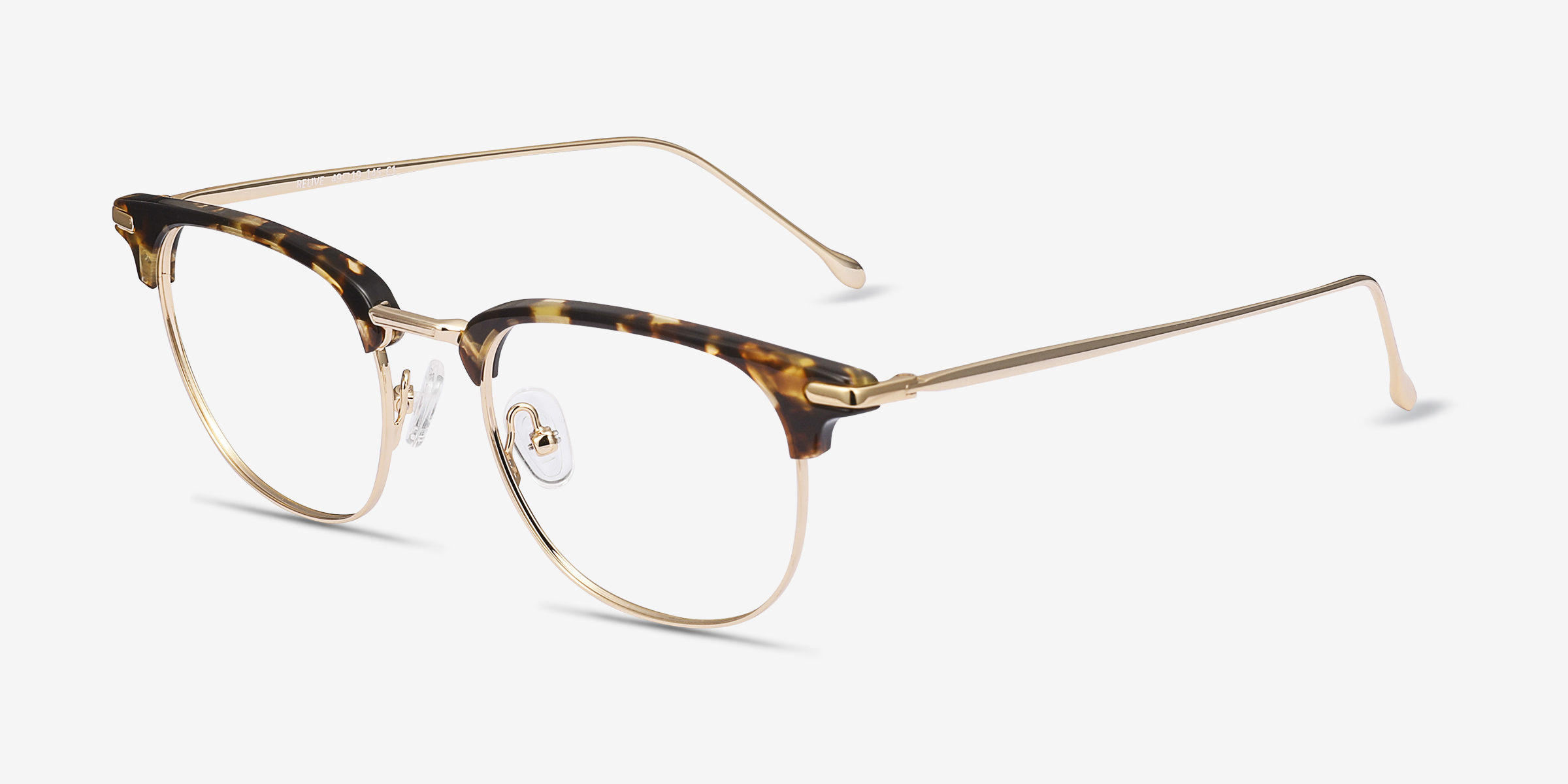 Relive Browline Tortoise Golden Full Rim Eyeglasses Eyebuydirect