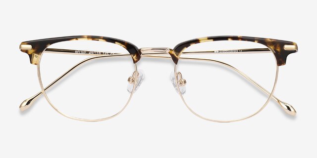 Relive Tortoise Golden Acetate-metalEyeglass Frames from EyeBuyDirect, Closed View