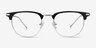 Relive Black Silver Acetate-metalMontures de lunettes de vue d'EyeBuyDirect, Vue de Face