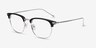 Relive Black Silver Acetate-metalMontures de lunettes de vue d'EyeBuyDirect, Vue d'Angle