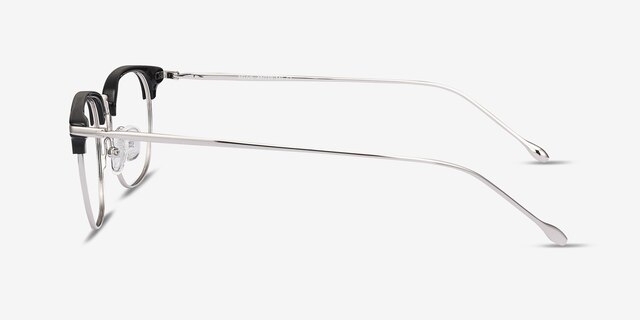 Relive Black Silver Acetate-metalMontures de lunettes de vue d'EyeBuyDirect, Vue de Côté