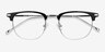 Relive Black Silver Acetate-metalMontures de lunettes de vue d'EyeBuyDirect, Vue Rapprochée