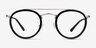 Architect Black Silver Acetate-metalEyeglass Frames from EyeBuyDirect, Front View