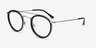 Architect Black Silver Acetate-metalEyeglass Frames from EyeBuyDirect, Angle View