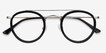 Architect Black Silver Acetate, MetalEyeglass Frames from EyeBuyDirect, Closed View