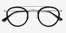 Architect Black Silver Acetate-metalEyeglass Frames from EyeBuyDirect, Closed View