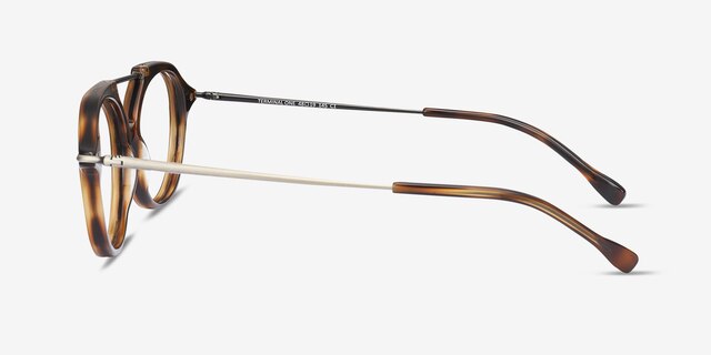 Terminal One Tortoise Bronze Acetate-metalEyeglass Frames from EyeBuyDirect, Side View