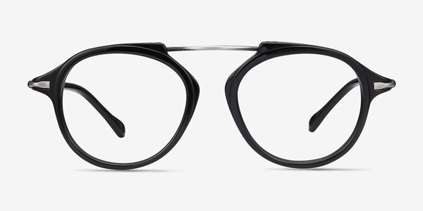 Terminal One Black Gunmetal Acetate-metal Montures de lunettes de vue